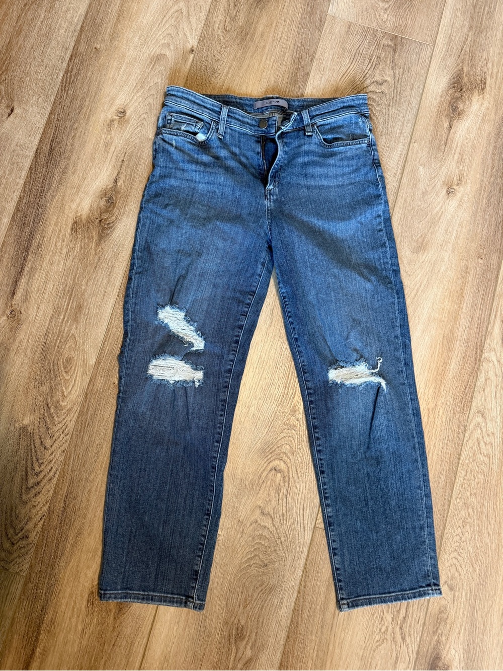 Joe's Jeans Women's Blue Distressed Mid-Rise Jeans